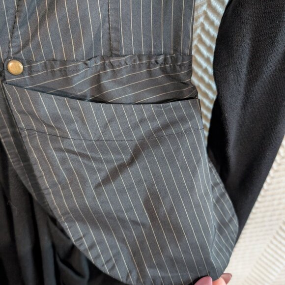 Jane & John Black Layered Knit Dress Coat Cardigan Avant-Garde Small - Picture 11 of 16